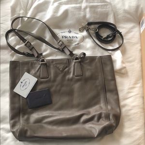 Prada shoulder/cross body grey handbag - Authentic